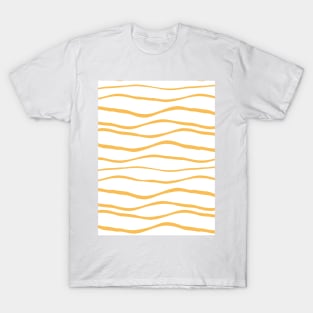 Summer yellow white sand waves T-Shirt